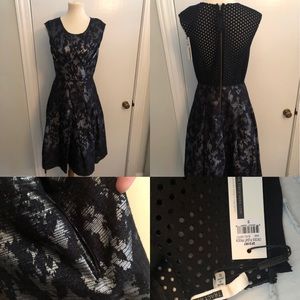 NWT Tracy Reese size 10 dress with velvet overlay